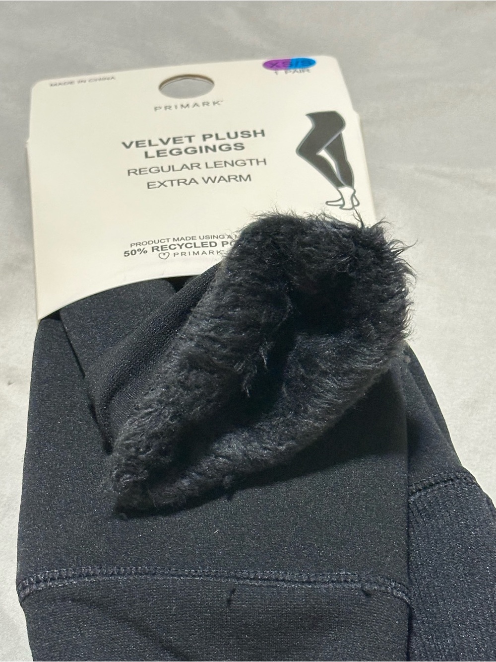 Velvet Plush Leggings Black - XS/S - Picture 6 of 6
